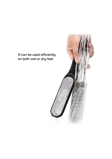 Hangfox Ev İçi Çift Uçlu Ayak Ölü Deri Silici - Paslanmaz Çelik 430 Koyu Renkli Aşınma Direnciyle Kuru Cilt Ve Kuru Deriyi Temizleyen Pedikür Aleti