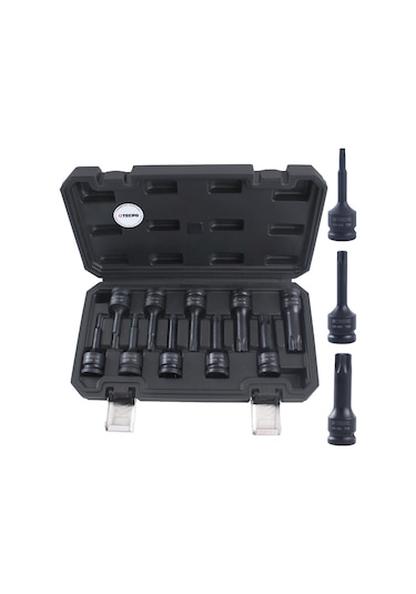 Lokma Set Havalı Uzun Torx 1/2 - 10 Parça T20-t80