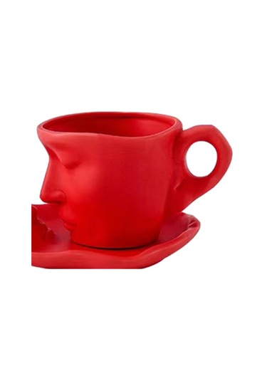 Suntek Yenilikçi İnsan Yüzü Desen Kupa Soyut Sanat 260ml Yeni