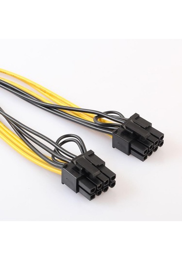 Suntek Pcı Express 8pin'den 2x 8pin'e 6+2 Güç Kaynağı Kablo