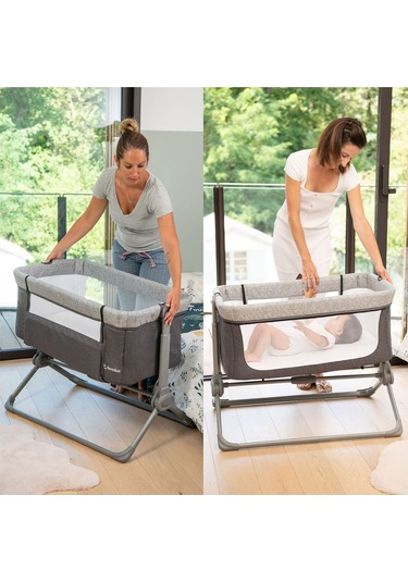 Renolux Cododo Sidenest Griffin Anne Yanı Yatak Beşik Füme