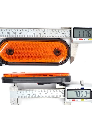 5 Adet 12v-24v Dorse Led İşaret Pozisyon Etek Lamba Turuncu Reflektör E37