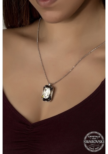 Union Swarovski Crystal Kadın Panter Gümüş Kolye