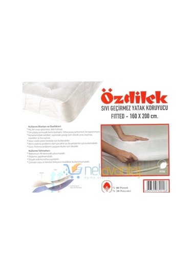 Özdilek Alez Fitted Sıvı Geçirmez Yatak Koruyucu 160x200 Cm Beyaz