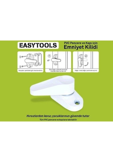 Kervan Plastik Pencere Emniyet Kilidi Çok Renkli