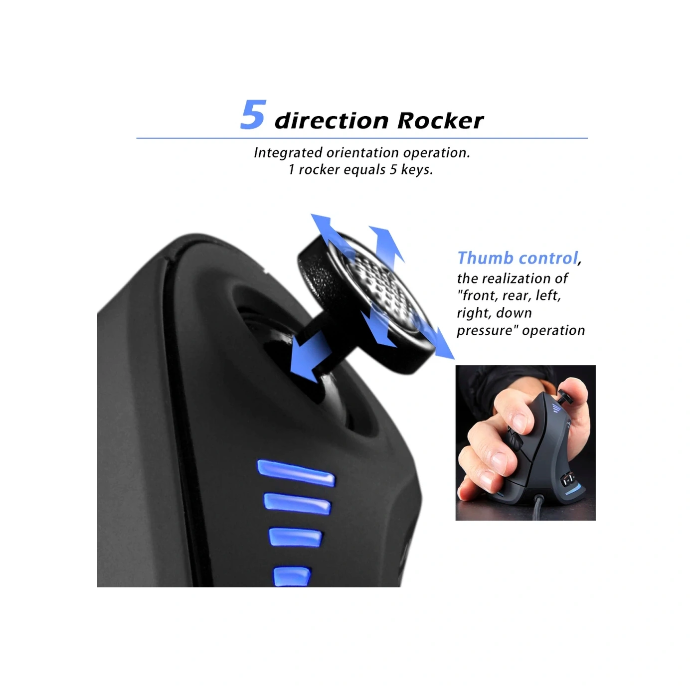 Sones Zelotes C18 11 Tuşlu Rgb Dikey Tutuşlu Ergonomik Joystick Programlama Oyun Kablolu Fare Diğer