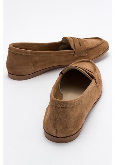 Luvishoes F02 Toprak Süet Kadın Babet Toprak