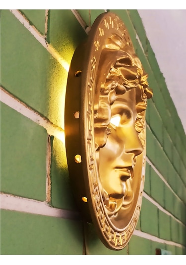 Medusa Duvar Aplik, Çap Ø28 X H7 Cm, 220v 6w Slim Led Spotlu Altın