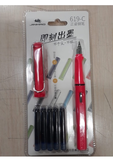 Jinhao Dolma Kalem Opak Ef 0,38 Uç+5 Kartuş - Renk Seçenekli- Opak Elma Yeşili