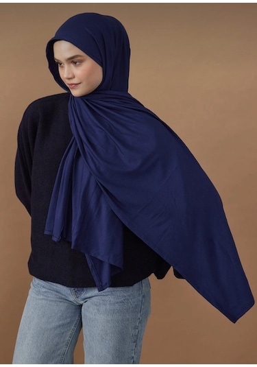 Gesshop Kadın Penya Şal Lacivert