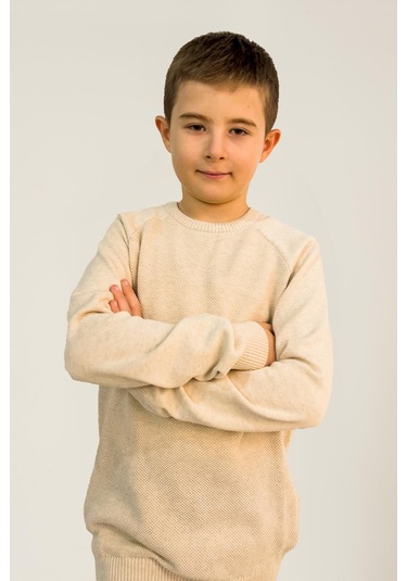 Alexandergardı Çocuk Pamuklu Triko Kazak C21-18937 Bej