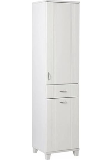 Banyo Ve Mutfak Boy Dolabı Çamaşır Sepetli Beyaz Çok Renkli