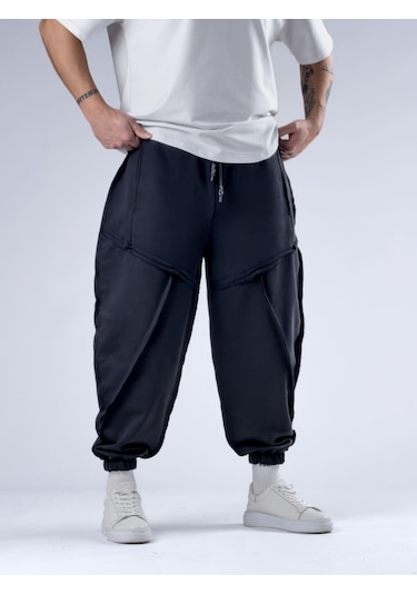 Cocopelli Dikiş Detaylı Siyah Erkek Jogger Pantolon Coc2772 Siyah
