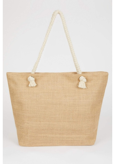 DeFacto Kadın Hasır Plaj Çantası Z4429AZNSBK27 Siyah