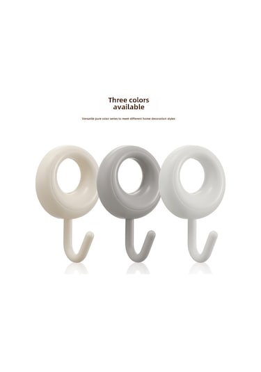 Springsun Saçma Sıkı Tutucu 5kg Yüke Dayanır - Delme Yok Duvar/kapı Arka Ahşap/plastik/çimento Uyumlu 4'lü Paket Beyaz Diğer