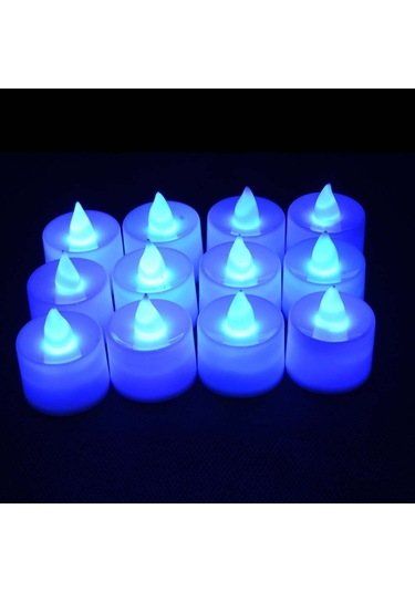 Led Mum Çok Renkli Lamba Simülasyonu Renk Alevsiz Işık Ev Düğün Doğum Günü Partisi Dekorasyonu Festival Çay Işığı Mumları Beyaz Kutu Yanıp Sönen Mavi Işık Olmadan Tam Kutu Çok Renkli