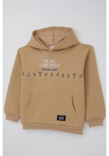 Jabber Erkek Çocuk Sweatshirt Enerji Modu 5-14 Yaş, Bej Bej