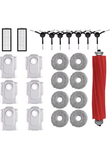 Flybuy Roborock Q Revo Maxv/s Pro Yedek Parçaları: Ana Yan Fırça, Toz Torbası, Hepa Filtre, Paspas Bezleri