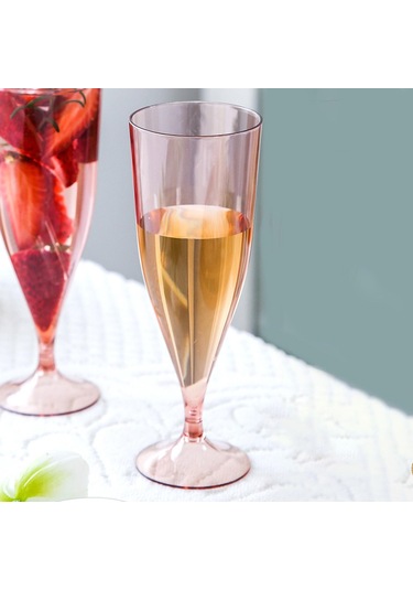 Pembe Şarap Kadehi Seti Abs Plastik Yaratıcı Yüksek Şeffaflık Ps
