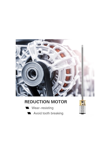 Yaozixa Ga12n20-m4100 6v 500rpm Düşük Gürültülü, Yüksek Torklu Metal Dişli Dc Redüksiyon Motoru M4 100mm Vida Mil