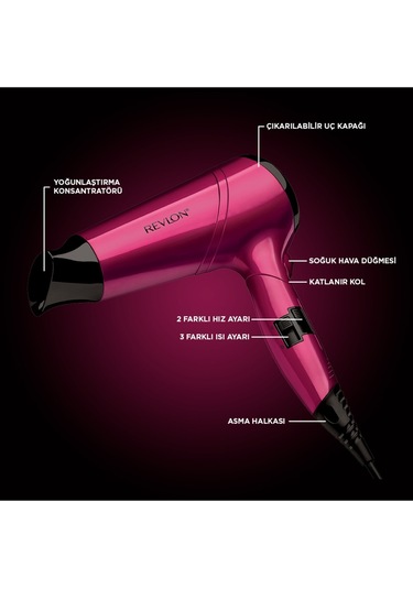 Revlon Frizz Fighter 2200W Kabarma Önleyici Ionic Saç Kurutma Makinesi