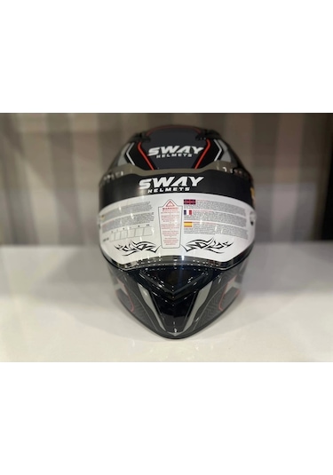 Sway Sw 850 Motosiklet Kaskı Beyaz - Siyah