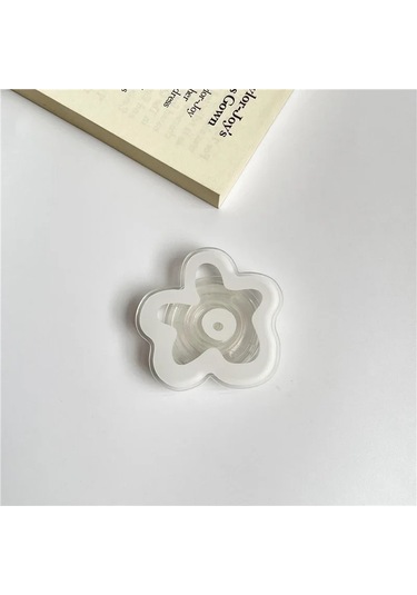 Goldenqian Kore Sevimli Temizle Çiçek Parlak Katlanabilir Soket P-soket Pop Telefon Tutucu Iphone Samsung Griptok Kavrama Tok Halka Stand Braketi H H