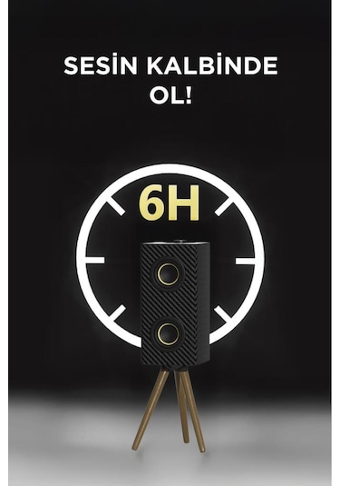 Kablosuz Hoparlör 24w Çift Sürücü, 3000mah Batarya, Taşınabilir Ayaklı Speaker