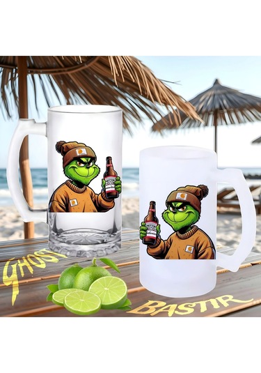 Grinch Buzlu Ya Da Buzsuz Bira Bardağı 043