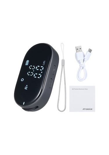 Springsun Dijital Ölçüm Bandı Şarj Edilebilir Elektronik Tekerlekli Ölçüm Aleti Siyah Dahili 200 Mah Pil 328 Ayak