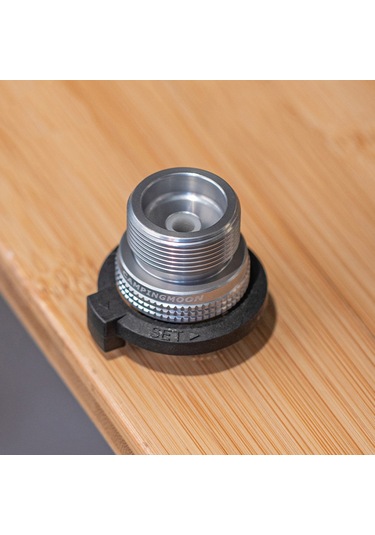 Shineyee Propana Kartuş Gazı Adaptörü - Kamp Ocakları İçin Parça - Lpg Bağlantı Aracı - Alüminyum Ve Çinko Alaşımlı Gümüş