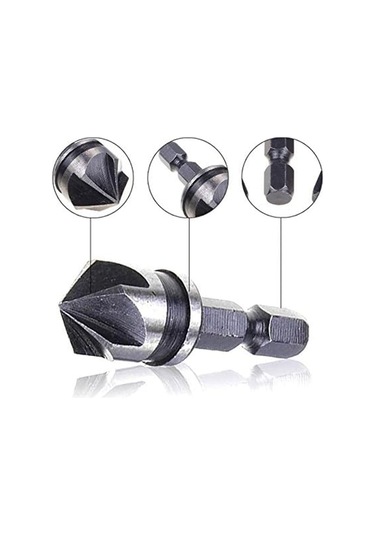 Sointeresting 3 Parça 1/4 İnç Altıgen 12/16/19mm Havşa Delme Seti Ahşap Metal Hızlı Değiştirme Ucu