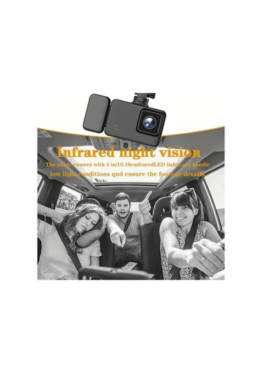 Novahub 1080p Araba Dvr Dash Kamera - 3 Lensli Sürüş Kaydedici - Gece Görüşü - Park İzleme - Çarpışma Kilitleme - Döngü Kaydı - Geri Vites Görüntüsü