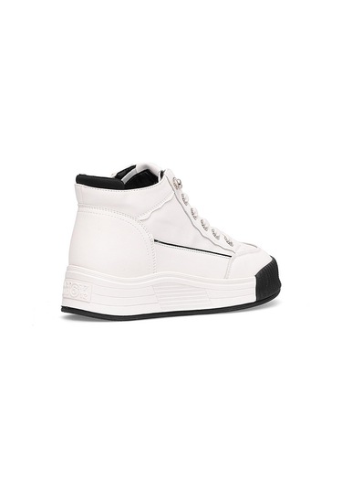 Guja 25k334 Kadın Hakiki Deri Sneaker Bot Siyah Siyah