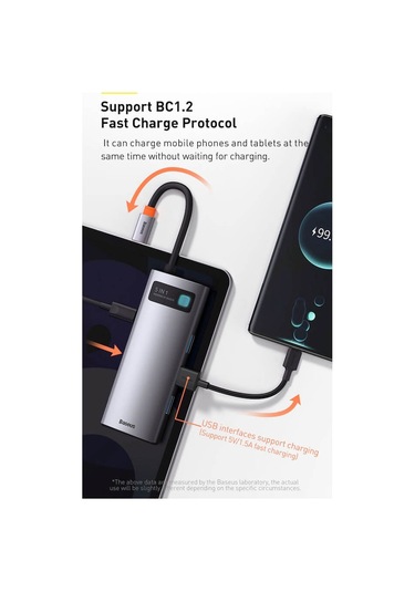 Baseus Metal Gleam 5in1 Multifonksiyonel Type-C Hub Dock Station