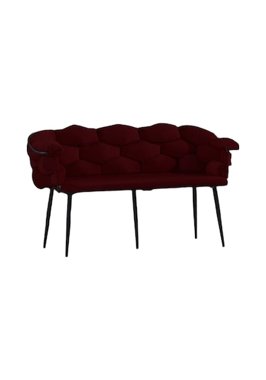 Balon Çay Seti Siyah İskelet - Bordo Bordo