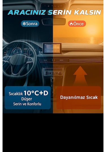 Araba Ön Cam Güneşliği, Güneşlik Her Araca Uygun