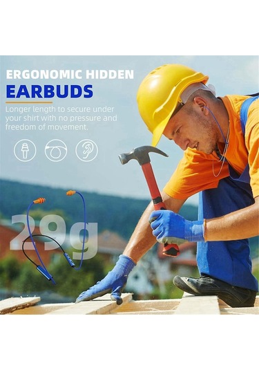 İşyerinde Kullanım İçin Kulak Tıkacı Bluetooth Kulaklık, İşitme Koruması, İnşaat Alanı Ve Gürültülü Ortamlar İçin Uygundur