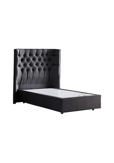 Setaymobilya Baza, Matilda Tek Kişilik Baza + Başlık Seti, Antrasit