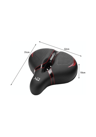Suntek Konforlu Bisiklet Koltuğu Pu Deri Çin-kırmızısı Kırmızı - Siyah