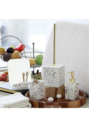 200ml El Yıkama Sıvısı Şişesi Terrazzo Desen Banyo Malzemeleri Losyon Şişesi Sabun Şişesi Taşınabilir Sabunluklar