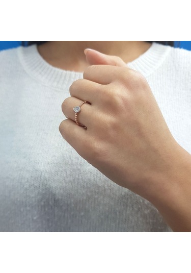 Lova Pırlanta Taşlı Damla Yüzük - 1010286