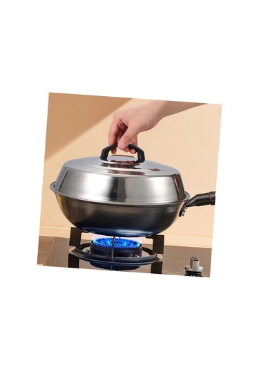 32cm Uzunluğunda Pot Kapağı 2 Adet Paslanmaz Çelik Tava Kapakları Ev Pişirme İçin Metal Tencere Kapağı Metal