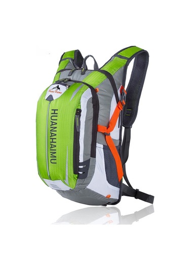 Mufunye Dışarıda Spor İçin Su Torbaslı Çift Omuzlu Sırt Çantası - Su Geçirmez Nylon Malzeme, Yeşil Renk Çok Renkli