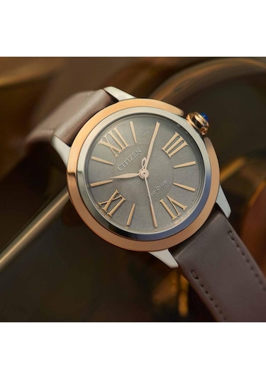 Citizen Em1166-01z Eco-drive Kadın Kol Saati Metalik Gri
