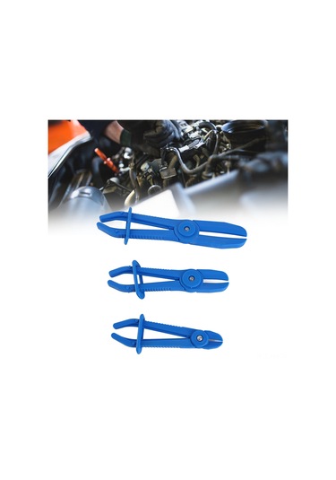 Ximistore9 3'lü Esnek Nilon Hortum Somunu Seti - Fren Ve Yakıt Hortumları İçin Islak Kenarli Uçlar, Çesitli Boyutlar, Mavi