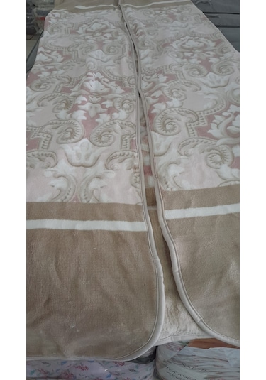 Padişah Vizon Çift Kişilik Battaniye Pembe-Ekru