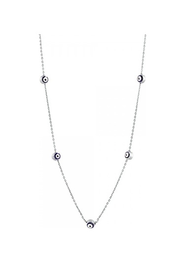 Nazar Boncuk Gümüş Kadın Kolye 925 Ayar Sevgiliye Hediye