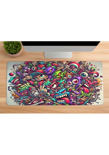 Gaming Oyuncu Xl Mouse Pad Kaydırmaz Dikişli 80 30 Cm Mousepad 43