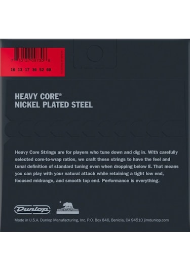 Jim Dunlop Dhcn1060-7 Heavy Core 7 Telli Elektro Gitar Teli 10–